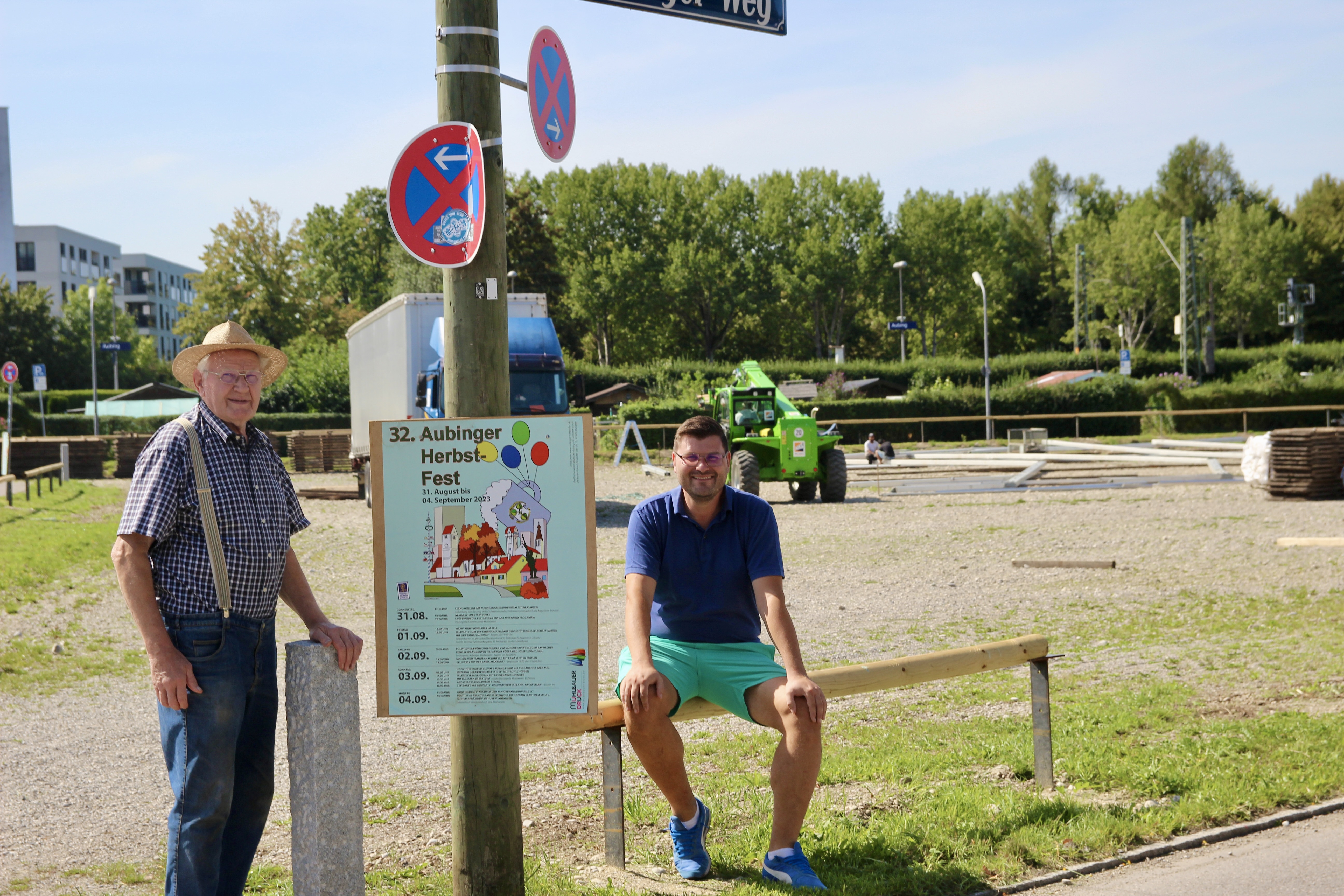 Josef Strixner und Sebastian Kriesel vom Freiflächenverein.