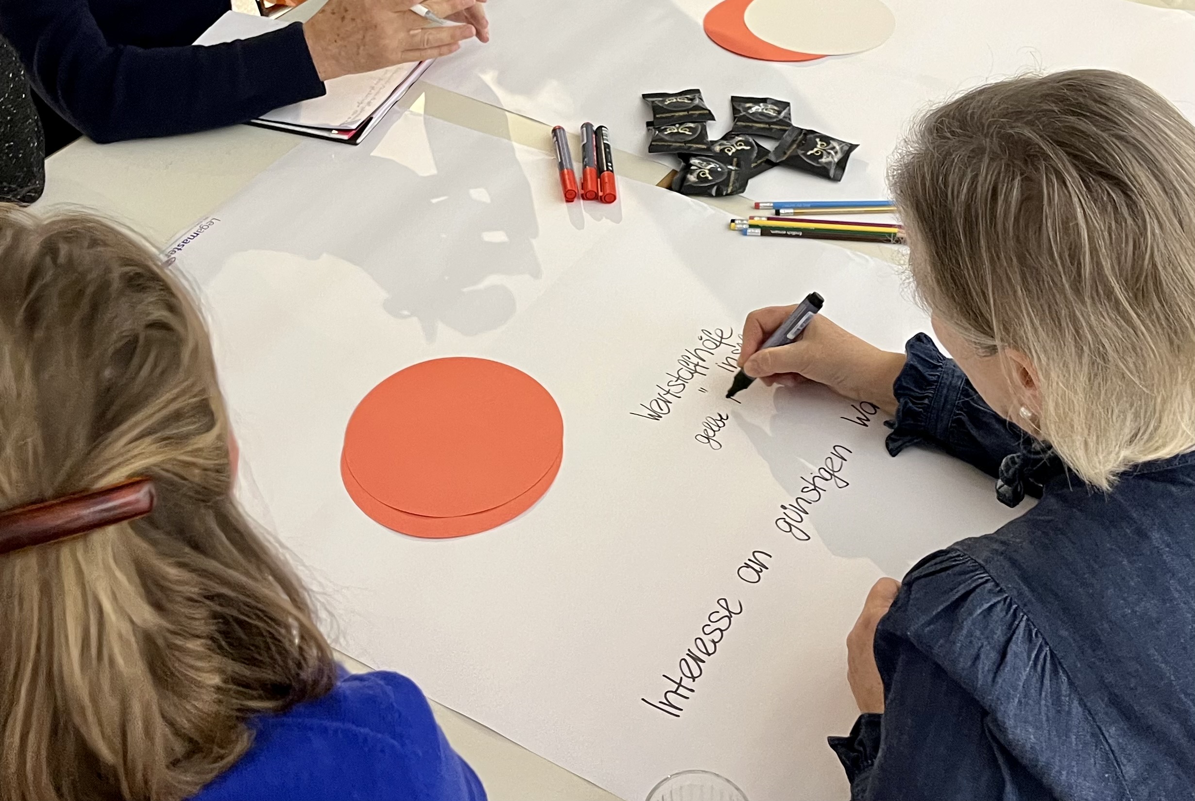 Aubinger Gespräche mit Brainstorming zu Stadtthemen wie Parken, Verkehr, Wertstoffinseln, Grünflächen.