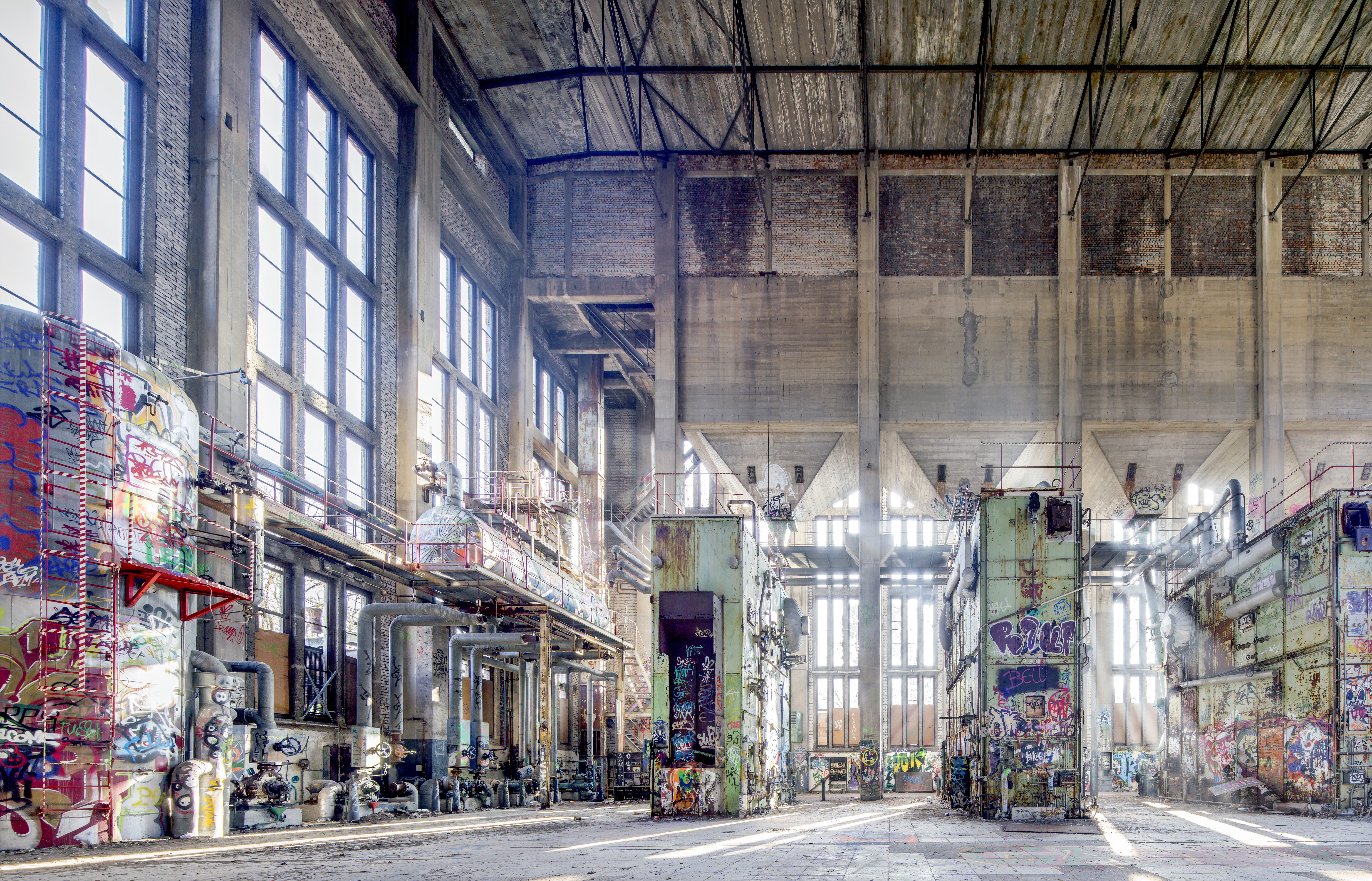 Das Atrium - hier im Originalzustand vorm Umbau - ist der Hauptort für Kunst und Kultur in den ersten Monaten. © Sascha Kletzsch