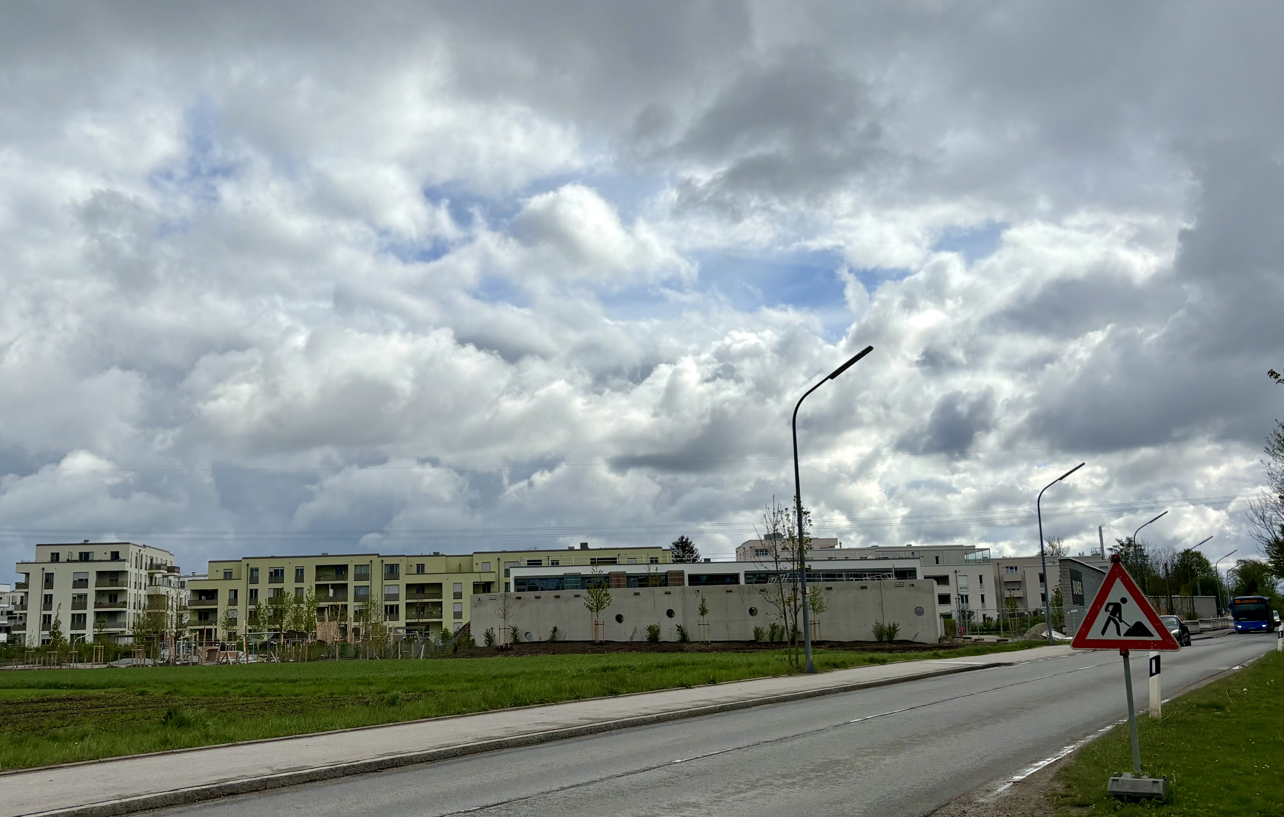 Das Wohngebiet Am Osteranger mit 400 Wohnungen, Kindertagesstätte und Grünflächen