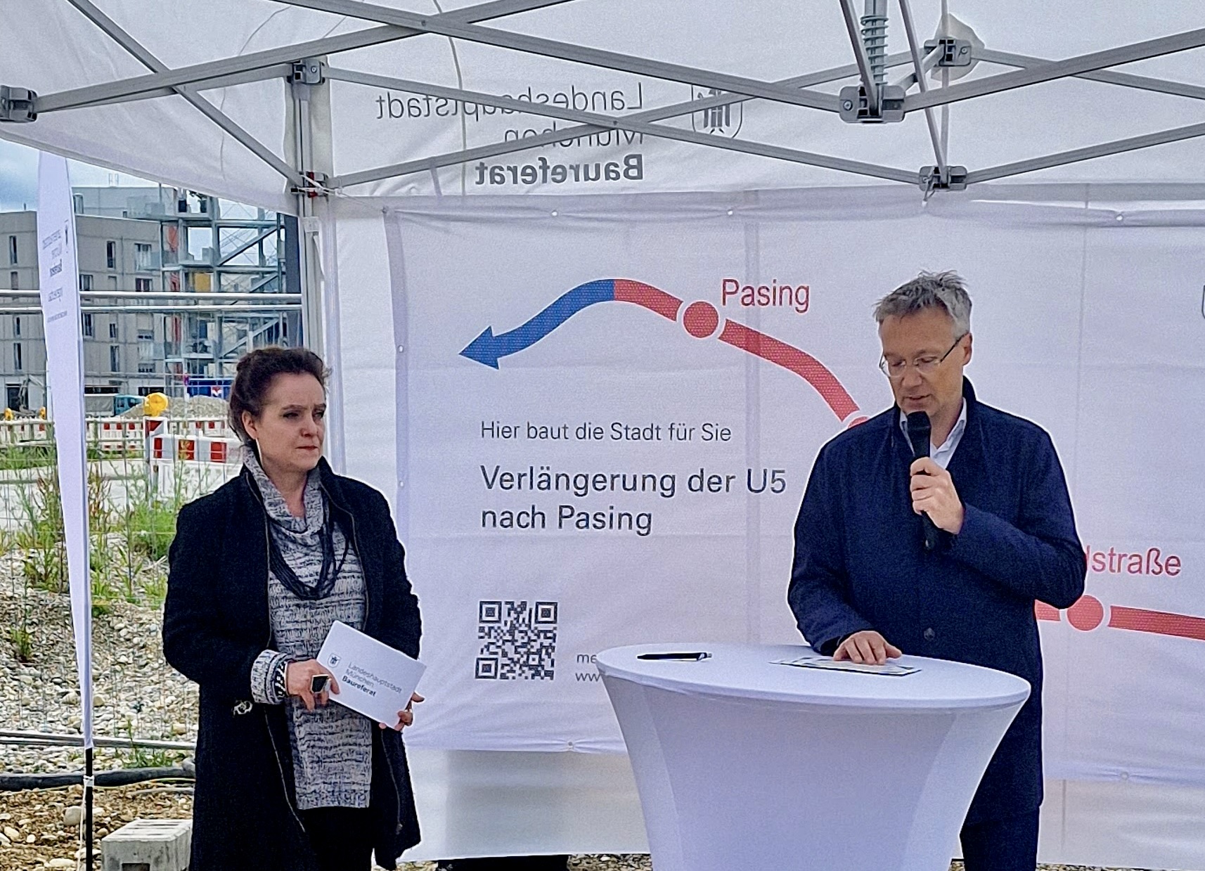 Baureferentin Jeanne-Marie Ehbauer und Mobilitätsreferent Georg Dunkel.