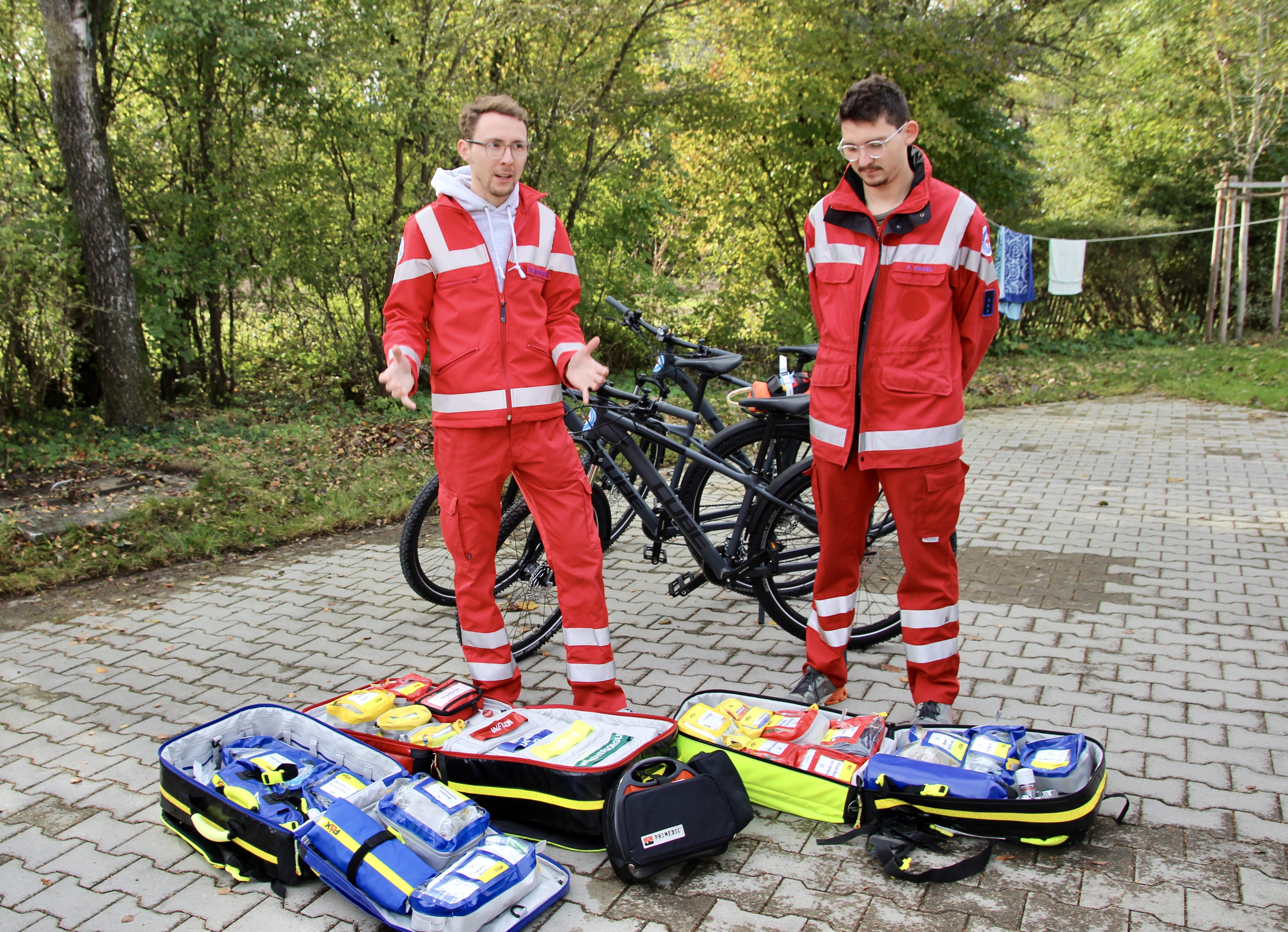 … die bestens ausgerüsteten Einsatzrucksäcke …